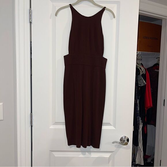 Narciso Rodriguez Oxblood Cut Out Sheath - Picture 4 of 10